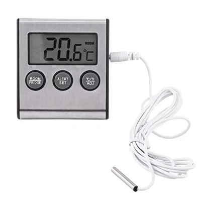 Immagine di termometro digitale frigorifero Allarme LCD Termostato Mini ambiente a batterie con temperatura massima e minima