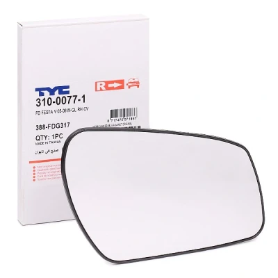 Immagine di TYC 310 0077 1 Vetro Specchio Retrovisore Dx FORD: Focus 2, FIESTA 5, C Max