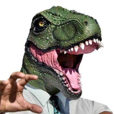 Immagine di mikamax Dinosaur Mask Costume di Halloween Dino Maschera realistica in lattice