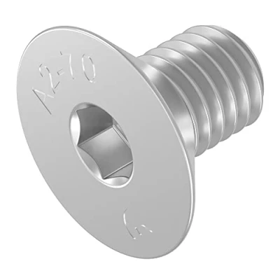 Immagine di SECCARO Vite a testa svasata M6 x 10 mm, acciaio inox V2A VA A2, DIN 7991 / ISO 10642, esagono incassato, 20 pezzi