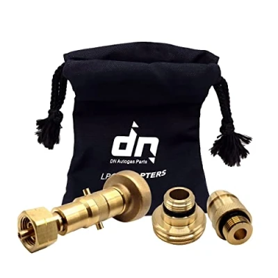 Immagine di DN Autogas Parts Set adattatore M22 per ricarica bombola di gas GPL tutta Europa ACME DISH EuronZZLE baionetta con borsa