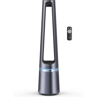 Immagine di Rowenta Eclipse QU5030, 2in1 Purifica e rinfresca, purificatore d&#039;aria, elevata efficacia di filtrazione, ultra silenzioso, oscillazione a 12 velocità, programmabile, raggio d&#039;azione 8 m, Argento