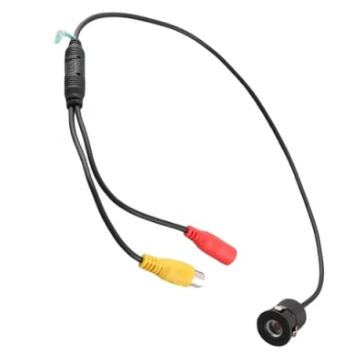 Immagine di Mini Telecamera, Telecamera per Visione Notturna IR di qualità HD con a Circuito Chiuso Colori cablata grandangolare da 170 Gradi Auto
