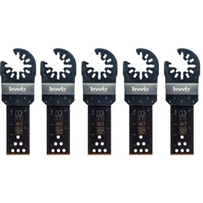 Immagine di kwb AKKU TOP set di lame universali per tagli dal pieno 5 x multitool, 22 mm, tutte le macchine in commercio