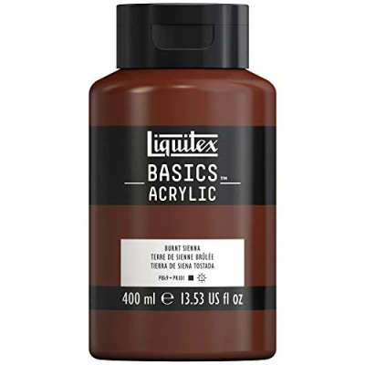 Immagine di Liquitex Basics Acrylic, 220722, Colore Acrilico, Marrone (Terra Di Siena Bruciata), 400Ml