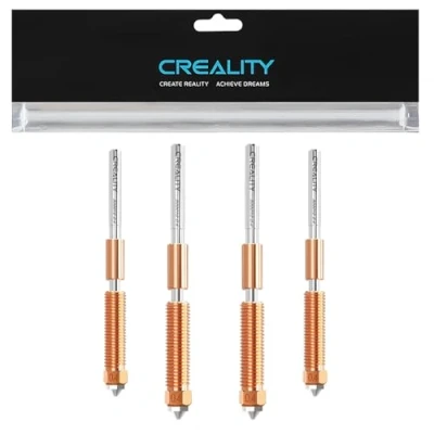 Immagine di Ugelli ufficiali Creality K1C da 0,4 mm, ugello Unicorn Quick Swap Ender 3 V3 con lega di titanio Heat Break, rame e acciaio temprato per K1C/Ender V3/Ender Plus (4 pezzi)
