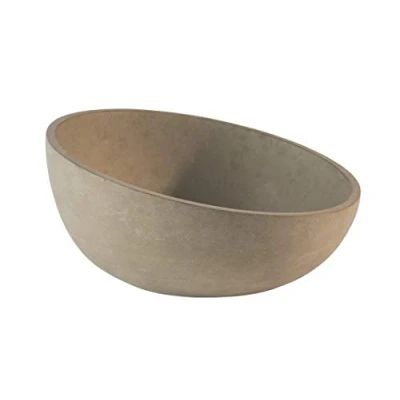 Immagine di APS Ciotola Element in cemento di alta qualità con parte inferiore che protegge i mobili Impilabile e le dimensioni Ø: 22 x H: 6 cm / 10,5 per 1,1 litri, rotonda smussata