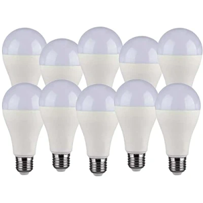 Immagine di LEDLUX VT 2015, 10 Pezzi Lampade Led E27 15W, Super Luminoso 1350 Lumen, Forma A65 Dimensione 65X134mm