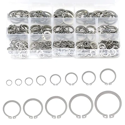 Immagine di 250 Pezzi Anelli di Arresto Radiale in Acciaio Inox,Anelli Elastici C Clips