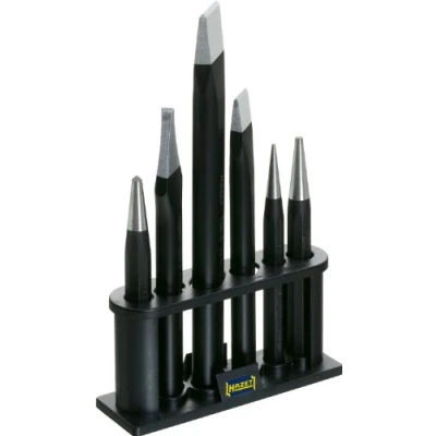 Immagine di Kit di 6 scalpelli, punzoni e grani Hazet 750/6 1