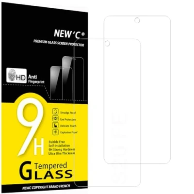 Immagine di NEW&#039;C 2 Pezzi, Vetro Temperato per Samsung Galaxy S20 FE / 5G, Pellicola Prottetiva Anti Graffio, Impronte, Senza Bolle, Durezza 9H, 0,33mm Ultra Trasparente, Resistente