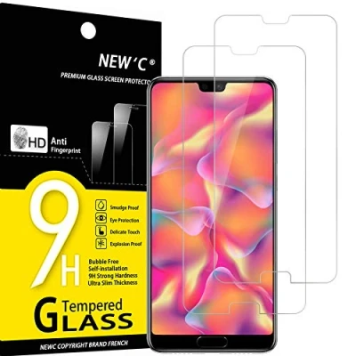 Immagine di NEW&#039;C 2 Pezzi, Vetro Temperato per Huawei P20, Pellicola Prottetiva Anti Graffio, Impronte, Senza Bolle, Durezza 9H, 0,33mm Ultra Trasparente, Resistente