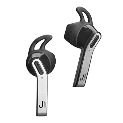Immagine di JAZ Auricolari Simphony Wireless V5.0, Twin TWS, con Tasti di Risposta/fine Chiamata e Gestione Musica, Base Ricarica da 450 mAh