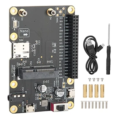 Immagine di 3G / 4G e LTE Base Hat to USB Riser Card con Presa per Scheda Nano SIM Raspberry 4/3/2 B + PC Laptop
