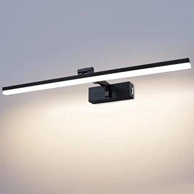 Immagine di TYhogar Lampada Specchio Bagno LED 60cm Girevole di 180 da 3000K/4500K/6000K 3 Regolazioni Della Temperatura del Colore Luce 12W Applique Moderno