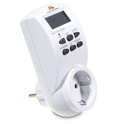 Immagine di Maclean MCE05G Timer Presa Digitale Programmabile Schuko Risparmiare Energia 10 Programmi Display LCD 230V 16A