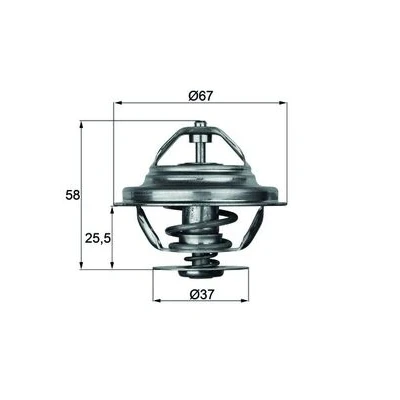 Immagine di MAHLE ORIGINAL TX 20 71D Termostato motore 71 67 con guarnizione MERCEDES BENZ: Classe G SUV, W123 Sedan, UNIMOG