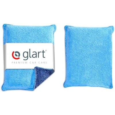 Immagine di Glart Set di 2 Dischi in Microfibra per Auto, Colore Blu/Grigio, Microfibra, Panno Asciutto Contro Il Parabrezza appannato