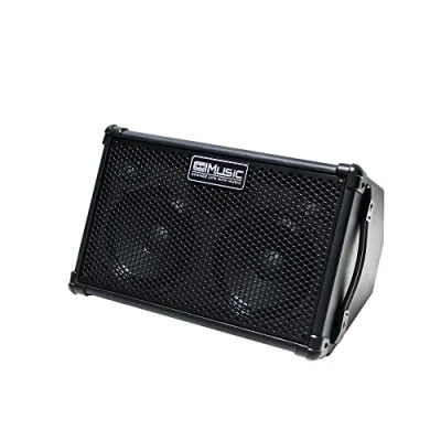 Immagine di Coolmusic BP40D Amplificatore per chitarra acustica Altoparlante Bluetooth portatile 80W W/batteria con effetto ritardo riverbero Chorus, 6 ingressi, 3 bande EQ