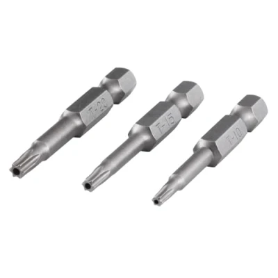 Immagine di wolfcraft Set di inserti, TORX® con foro (dimensioni 10 / 15 20), 3 pezzi I 1261000 inserti Solid, 50 mm