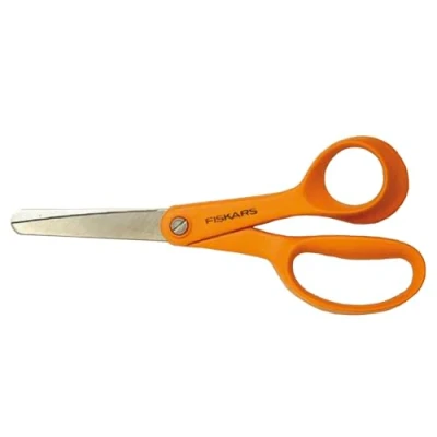 Immagine di Fiskars Forbici Per bambini, A partire da 6 anni, Lunghezza: 13 cm, destrorsi, Lama in acciaio inossidabile/Impugnature plastica, Arancione, Classic, 1005166