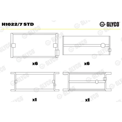 Immagine di GLYCO H1022/7 STD Cuscinetto albero a gomito