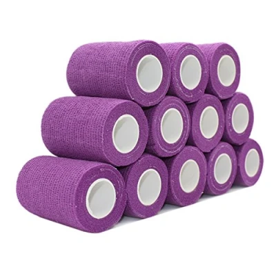 Immagine di COMOmed kohäsive binden tierarzt ein lila 7.5cm x 4.5m elastische 12 rollen knöchel nicht gewebte FDA zertifiziert