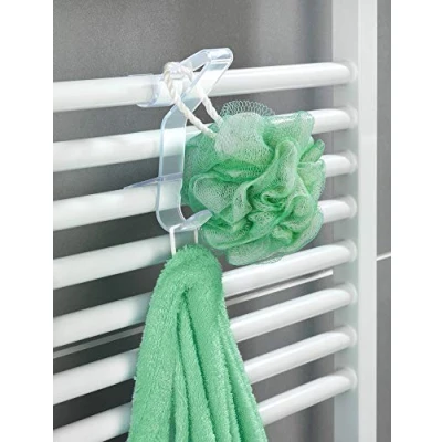 Immagine di WENKO Set di 3 ganci per termosifoni, in policarbonato, 2,5 x 13 8,8 cm