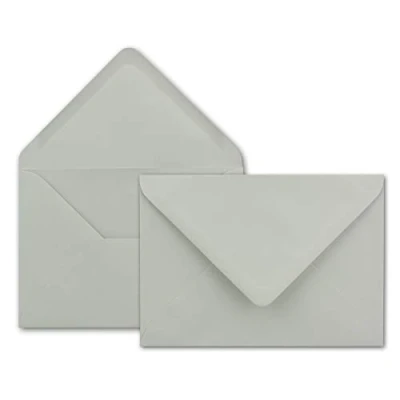 Immagine di Neuser Buste da lettere 80 g/m² in colori vivaci, formato B6, dimensioni 175 x 125 mm, chiusura adesiva inumidire 100 Umschläge grigio chiaro