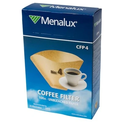 Immagine di Menalux CFP4 100 filtri in carta, numero 4, per macchina da caffè Drip