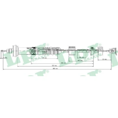 Immagine di LPR C0028C Cavo Frizione con regolazione automatica CITROËN: Xsara Picasso
