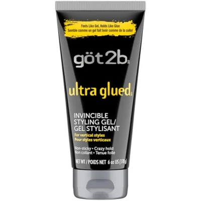 Immagine di Schwarzkopf got2b Gel per capelli incollato ultra styling, forte tenuta fino a 72 ore, senza residui bianchi, Edge Control, vegano, silicone, 170 g, confezione può variare
