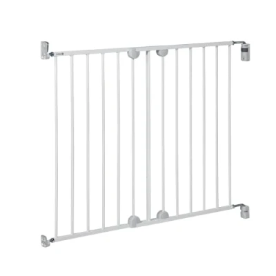 Immagine di Safety 1st Wallfix cancelletto estensibile di sicurezza per scale e porte, bambini cani da interno, installazione con viti, aperture 62 102 cm, in metallo, bianco