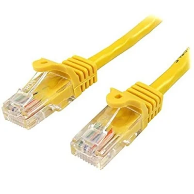 Immagine di StarTech.com Cavo di Rete da 10m Giallo Cat5e Ethernet RJ45 Antigroviglio, Patch Snagless