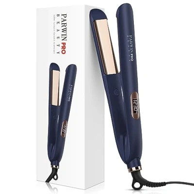 Immagine di 32MM Piastra Capelli Larga, PARWIN PRO BEAUTY per 2 in 1 Lisciante e Arricciare i Capelli, Rivestimento Nano Titanio Calda Setosa, con Display LCD, 130 230℃