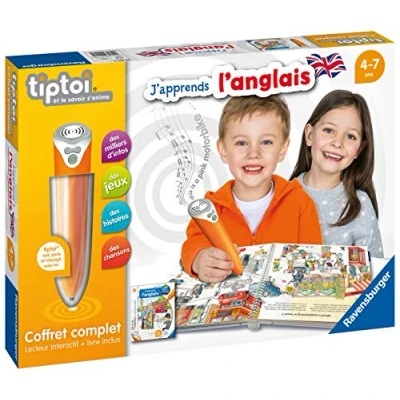 Immagine di RAVENSBURGER tiptoi Coffret complet lecteur interactif + Livre Japprends langlais