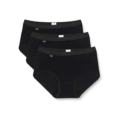 Immagine di sloggi Basic+ Midi 3P, Slip, Donna, Nero (Black), 36