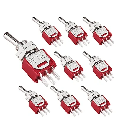 Immagine di CLDIY Interruttore a levetta ON/ON, 2 posizioni, 3 pin, SPDT Mini Micro AC 250 V, 1,5 A, 120 10 pezzi