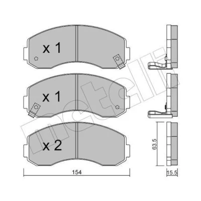 Immagine di METELLI 22 0377 0 Kit pastiglie freno con segnalatore acustico usura