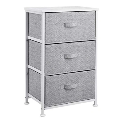 Immagine di Amazon Basics Cassettiera per l’armadio, 3 cassetti in tessuto, colore: bianco