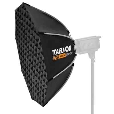 Immagine di TARION softbox Octabox Bowens pieghevole: 90cm configurazione in un solo passaggio ottagonale con diffusori di illuminazione a griglia supporto per studio videografia SOFTBEAM OC 90F