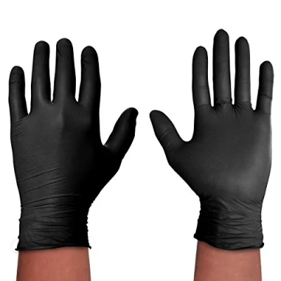 Immagine di Spontex Black Protect, 20 guanti monouso in nitrile, particolarmente resistenti agli strappi e resistenti, senza lattice polvere, taglia L (1 x pezzi)