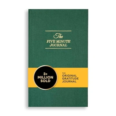 Immagine di The Five Minute Journal: A Happy You in 5 Minutes al Da Semplice Formato guidato giornaliero Aumenta gratitudine &amp; felicità, lista di gratitudine, verde