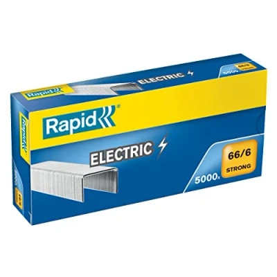 Immagine di Rapid® Punti per cucitrice ELECTRIC, 66/6, zincati, 5.000 pezzi, confezione da 5000 pezzi