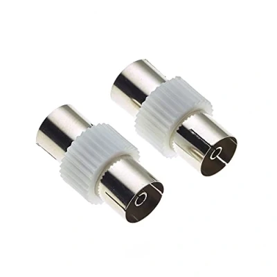 Immagine di Keple Accoppiatore E Adattatore Da Presa Coassiale TV A TV, Impedenza Di 75 Ohm Per Una Trasmissione Eccellente, Ottimo Connettore Ed Estensore Cavo Confezione 2