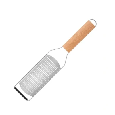 Immagine di Grattugia per formaggio da cucina Zester parmese grater con lama fine in acciaio inox, manico legno