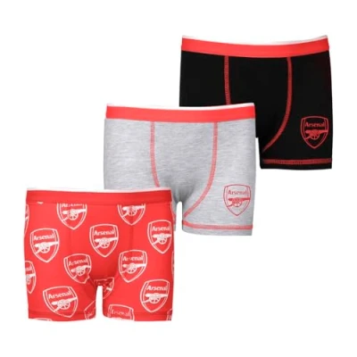 Immagine di Arsenal F.C. Boxer per ragazzi, confezione da 3, regalo dell&#039;Arsenal multipla di biancheria intima, 10 11 anni, Rosso, Years