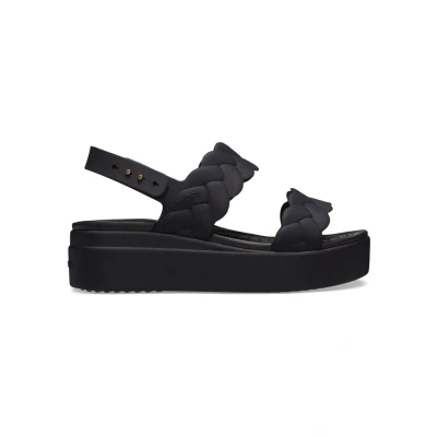 Immagine di Crocs Brooklyn Woven Upper LW, Sandali con Zeppa Donna, Nero, 39 EU