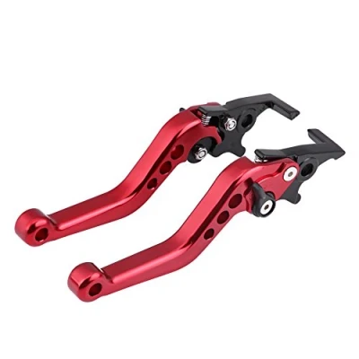 Immagine di KIMISS Coppia di leve Freno a Doppio Disco Scooter sh 125 Leva del Freno, 1 Paio con Modifica Allo in Lega Alluminio CNC (rosso)