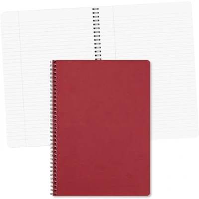 Immagine di Clairefontaine 781452C collezione Age Bag Quaderno a spirale rosso A4 21x29,7 cm 100 pagine righe con margini carta Bianca 90 g Copertina in Lustrée grana grossa effetto cuoio